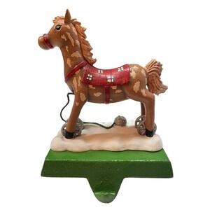 5.75" Tall Hallmark Spotted Hobby Horse on Wheels Stocking‎ Hanger